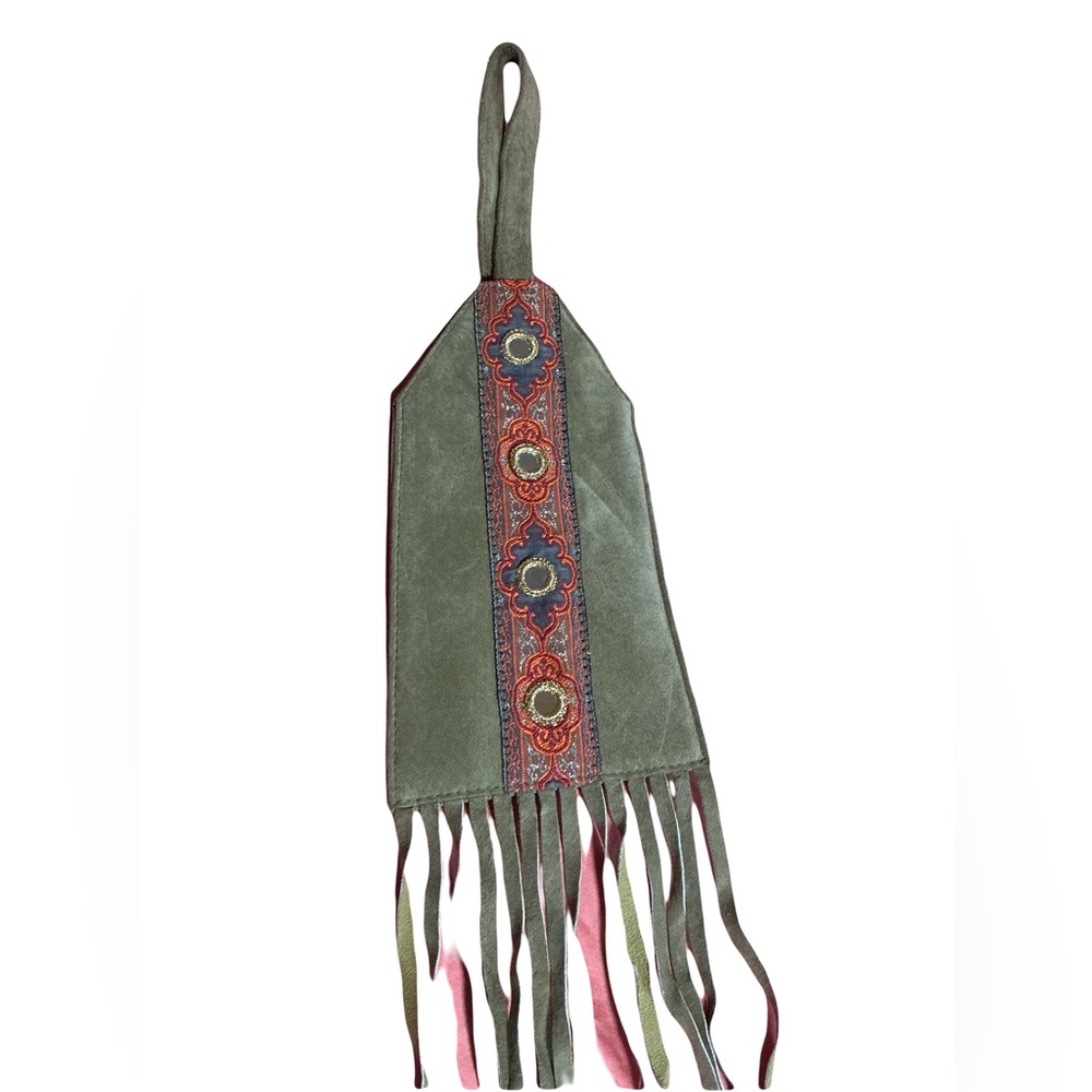 Suede Fringed Pouch